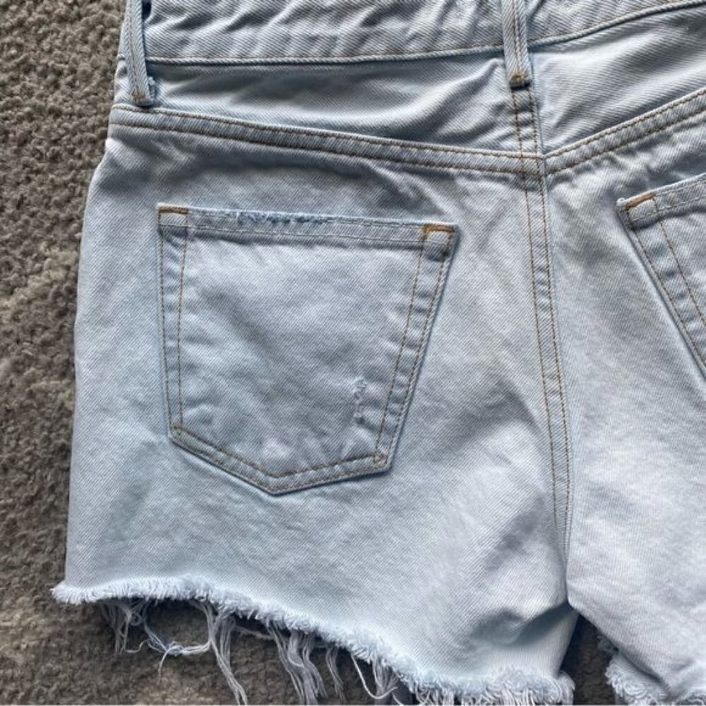 GRLFRND Helena Distressed Denim Jean Shorts in Dare Me 26 - Picture 4 of 9
